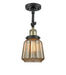 Innovations - 201F-BAB-G146 - One Light Semi-Flush Mount - Franklin Restoration - Black Antique Brass