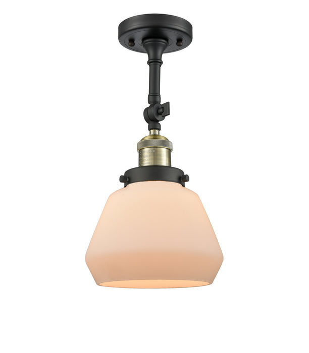 Innovations - 201F-BAB-G171 - One Light Semi-Flush Mount - Franklin Restoration - Black Antique Brass