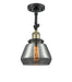 Innovations - 201F-BAB-G173 - One Light Semi-Flush Mount - Franklin Restoration - Black Antique Brass