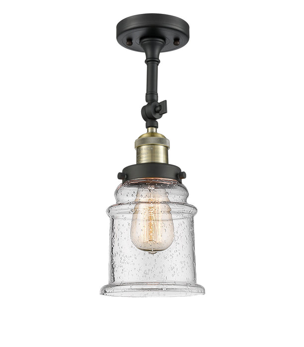 Innovations - 201F-BAB-G184 - One Light Semi-Flush Mount - Franklin Restoration - Black Antique Brass