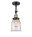 Innovations - 201F-BAB-G184 - One Light Semi-Flush Mount - Franklin Restoration - Black Antique Brass