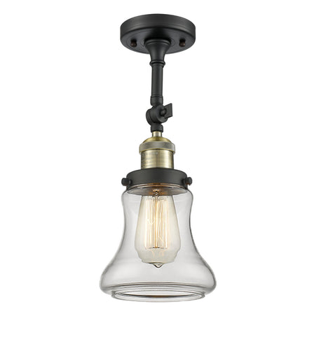 Franklin Restoration One Light Semi-Flush Mount Black Antique Brass