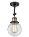Innovations - 201F-BAB-G202-6 - One Light Semi-Flush Mount - Franklin Restoration - Black Antique Brass