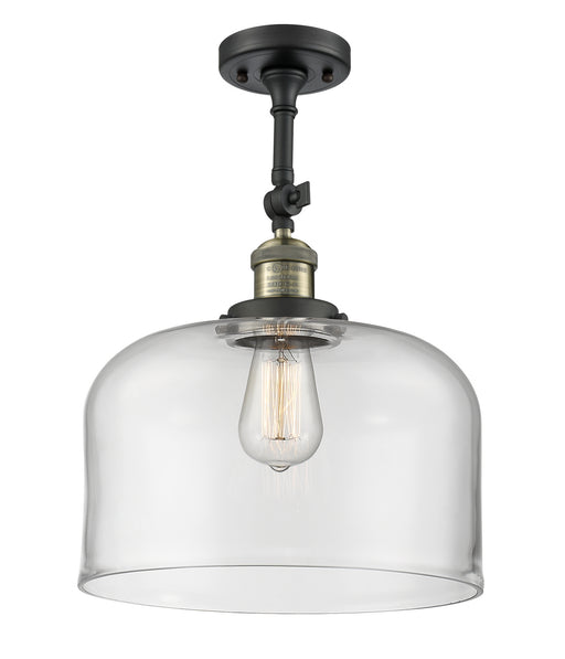 Innovations - 201F-BAB-G72-L - One Light Semi-Flush Mount - Franklin Restoration - Black Antique Brass