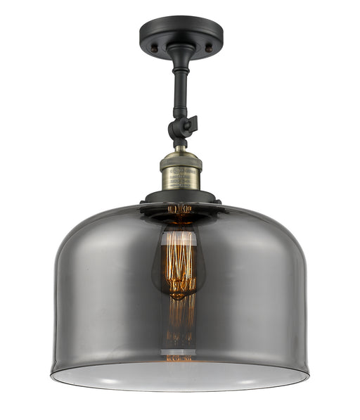 Innovations - 201F-BAB-G73-L - One Light Semi-Flush Mount - Franklin Restoration - Black Antique Brass