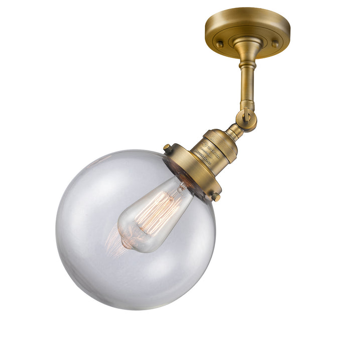 Innovations - 201F-BB-G202-8 - One Light Semi-Flush Mount - Franklin Restoration - Brushed Brass