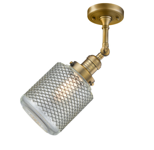 Innovations - 201F-BB-G262 - One Light Semi-Flush Mount - Franklin Restoration - Brushed Brass