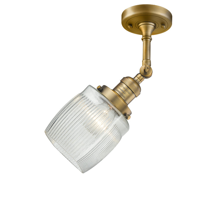 Innovations - 201F-BB-G302 - One Light Semi-Flush Mount - Franklin Restoration - Brushed Brass