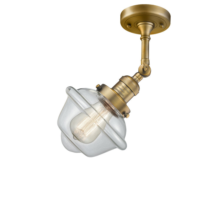 Innovations - 201F-BB-G532 - One Light Semi-Flush Mount - Franklin Restoration - Brushed Brass