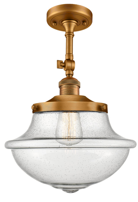 Innovations - 201F-BB-G544 - One Light Semi-Flush Mount - Franklin Restoration - Brushed Brass