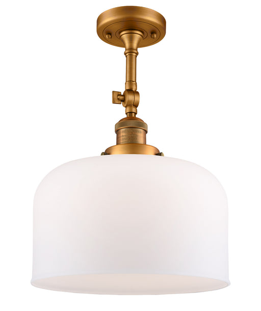 Innovations - 201F-BB-G71-L - One Light Semi-Flush Mount - Franklin Restoration - Brushed Brass