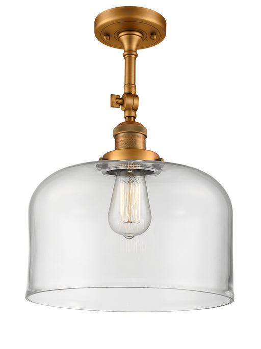 Innovations - 201F-BB-G72-L - One Light Semi-Flush Mount - Franklin Restoration - Brushed Brass