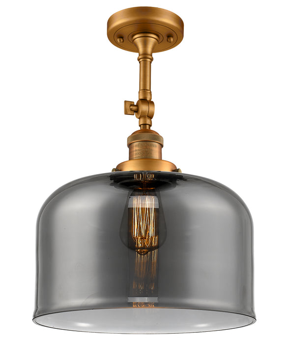 Innovations - 201F-BB-G73-L - One Light Semi-Flush Mount - Franklin Restoration - Brushed Brass