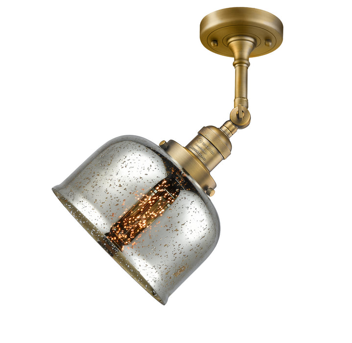 Innovations - 201F-BB-G78 - One Light Semi-Flush Mount - Franklin Restoration - Brushed Brass