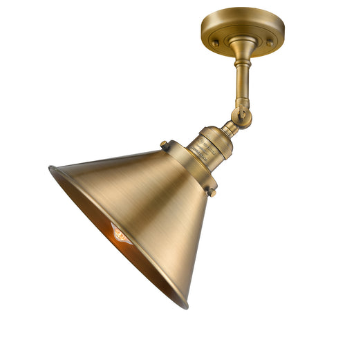 Innovations - 201F-BB-M10-BB - One Light Semi-Flush Mount - Franklin Restoration - Brushed Brass