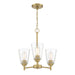 Designers Fountain - 95783-BG - Three Light Chandelier - Westin - Brushed Gold
