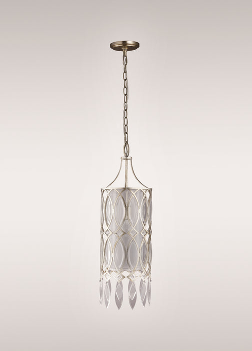 Zeev Lighting - MP40009-1-SL-AG-L - One Light Mini Pendant - Maxine - Silver Leaf w/Antique Gold