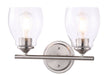 Minka-Lavery - 2432-84 - Two Light Wall Lamp - Winsley - Brushed Nickel