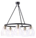 Minka-Lavery - 2435-878 - Five Light Chandelier - Winsley - Coal And Stained Brass
