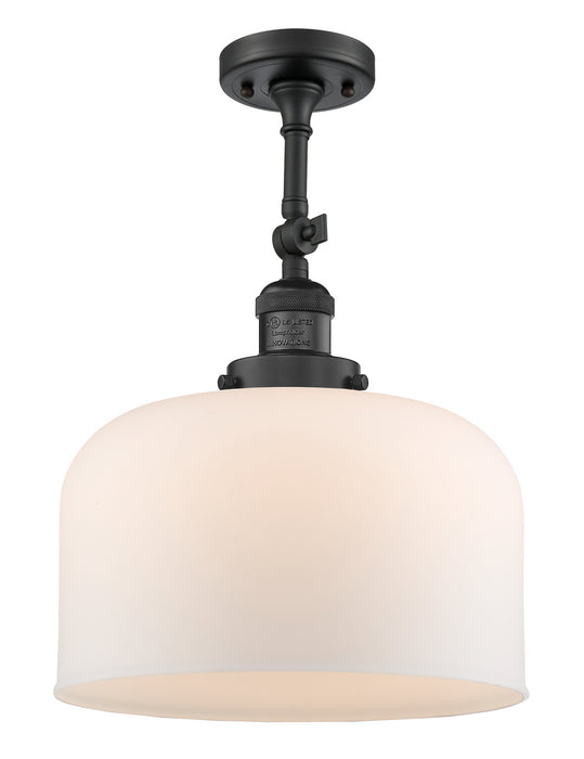 Innovations - 201F-BK-G71-L - One Light Semi-Flush Mount - Franklin Restoration - Matte Black