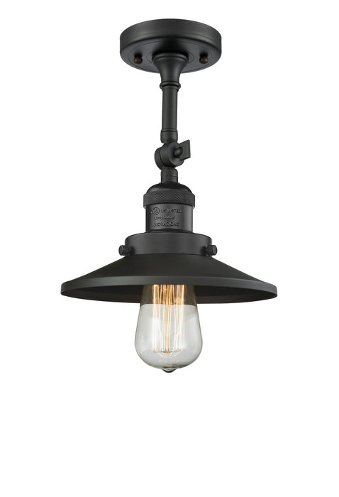 Innovations - 201F-BK-M6 - One Light Semi-Flush Mount - Franklin Restoration - Matte Black