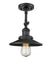 Innovations - 201F-BK-M6 - One Light Semi-Flush Mount - Franklin Restoration - Matte Black