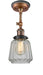 Innovations - 201FBP-ACBK-G142 - One Light Semi-Flush Mount - Franklin Restoration - Antique Copper