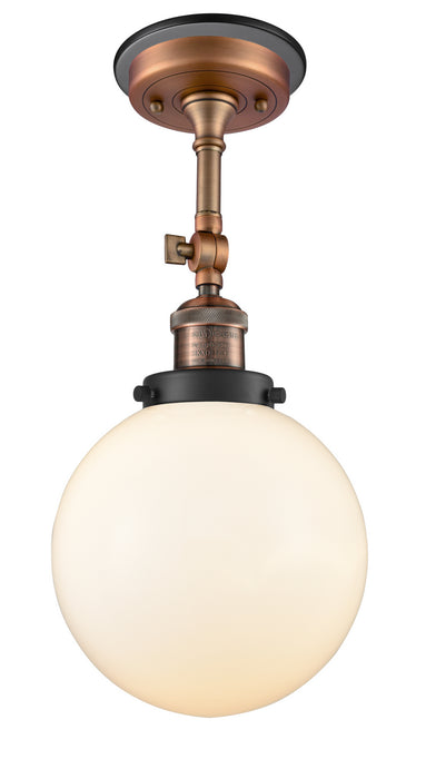 Innovations - 201FBP-ACBK-G201-8 - One Light Semi-Flush Mount - Franklin Restoration - Antique Copper