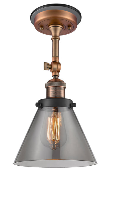 Innovations - 201FBP-ACBK-G43 - One Light Semi-Flush Mount - Franklin Restoration - Antique Copper