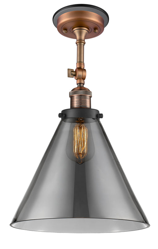 Innovations - 201FBP-ACBK-G43-L - One Light Semi-Flush Mount - Franklin Restoration - Antique Copper