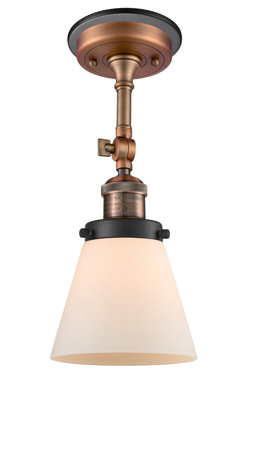 Innovations - 201FBP-ACBK-G61 - One Light Semi-Flush Mount - Franklin Restoration - Antique Copper