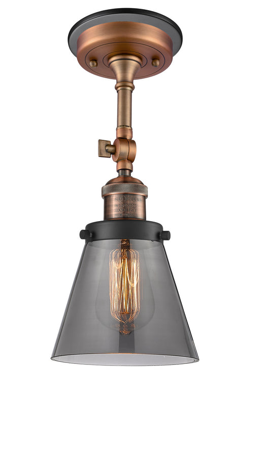 Innovations - 201FBP-ACBK-G63 - One Light Semi-Flush Mount - Franklin Restoration - Antique Copper