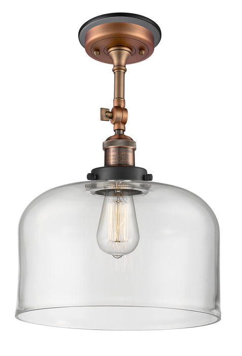 Innovations - 201FBP-ACBK-G72-L - One Light Semi-Flush Mount - Franklin Restoration - Antique Copper