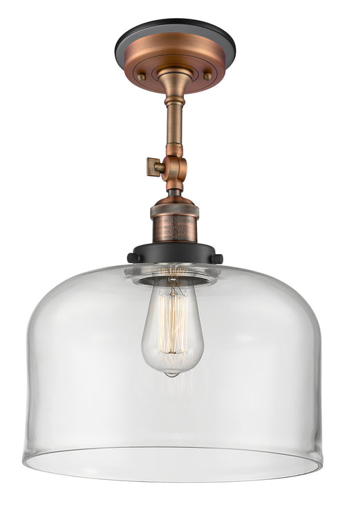 Innovations - 201FBP-ACBK-G72-L - One Light Semi-Flush Mount - Franklin Restoration - Antique Copper