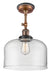 Innovations - 201FBP-ACBK-G72-L - One Light Semi-Flush Mount - Franklin Restoration - Antique Copper