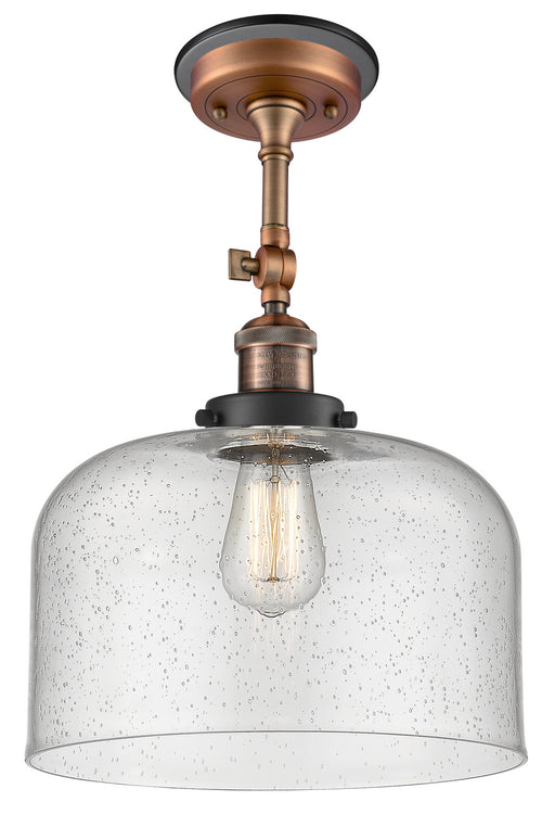 Innovations - 201FBP-ACBK-G74-L - One Light Semi-Flush Mount - Franklin Restoration - Antique Copper