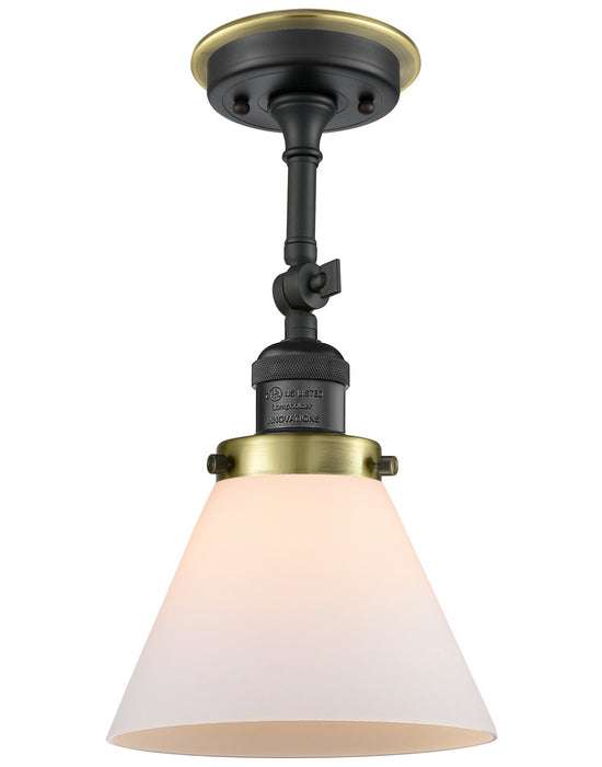 Innovations - 201FBP-BKAB-G41 - One Light Semi-Flush Mount - Franklin Restoration - Matte Black