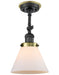 Innovations - 201FBP-BKAB-G41 - One Light Semi-Flush Mount - Franklin Restoration - Matte Black