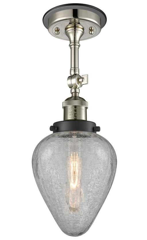 Innovations - 201FBP-PNBK-G165 - One Light Semi-Flush Mount - Franklin Restoration - Polished Nickel