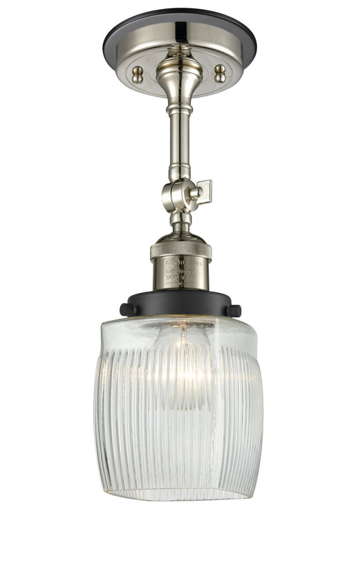 Innovations - 201FBP-PNBK-G302 - One Light Semi-Flush Mount - Franklin Restoration - Polished Nickel