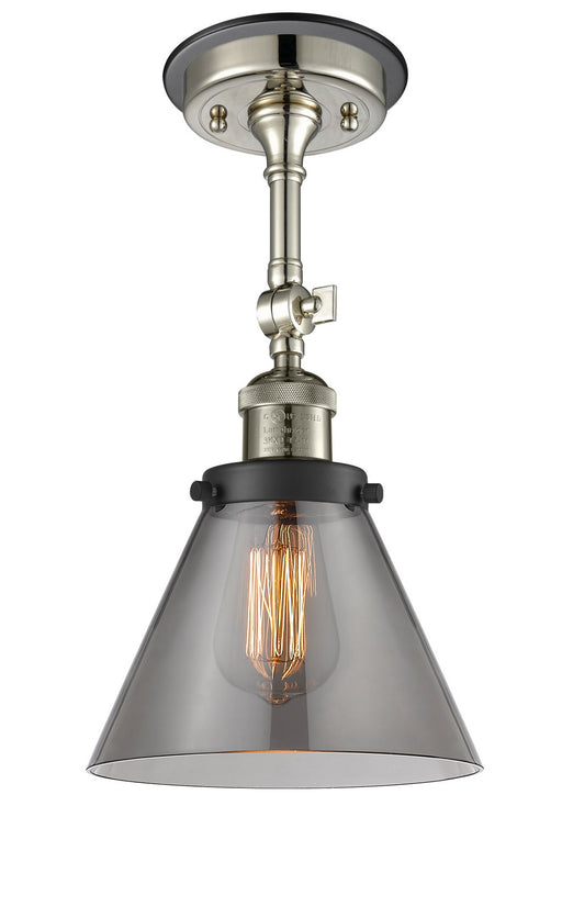 Innovations - 201FBP-PNBK-G43 - One Light Semi-Flush Mount - Franklin Restoration - Polished Nickel