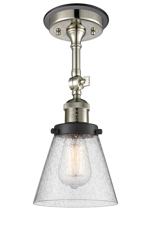 Innovations - 201FBP-PNBK-G64 - One Light Semi-Flush Mount - Franklin Restoration - Polished Nickel