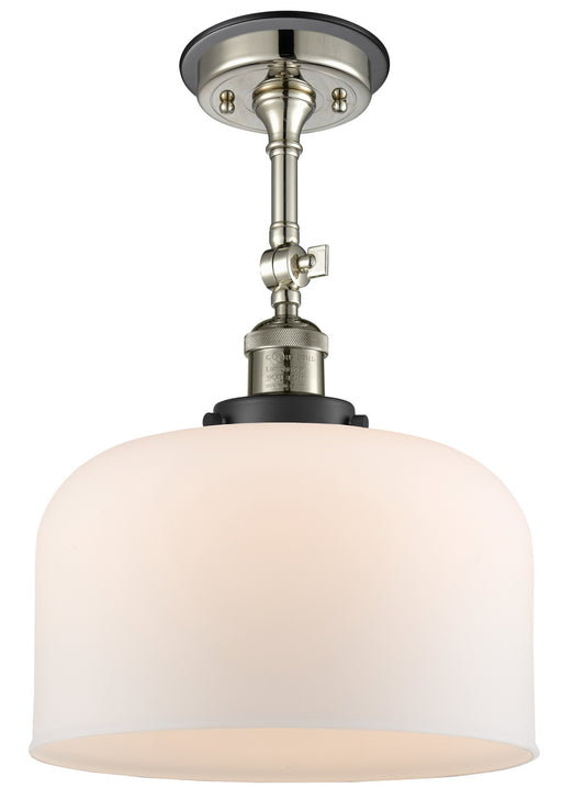 Innovations - 201FBP-PNBK-G71-L - One Light Semi-Flush Mount - Franklin Restoration - Polished Nickel
