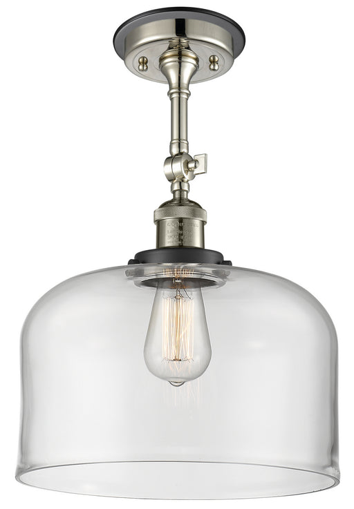 Innovations - 201FBP-PNBK-G72-L - One Light Semi-Flush Mount - Franklin Restoration - Polished Nickel