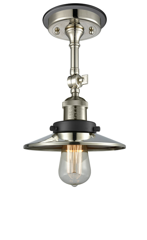 Innovations - 201FBP-PNBK-M1-PN - One Light Semi-Flush Mount - Franklin Restoration - Polished Nickel