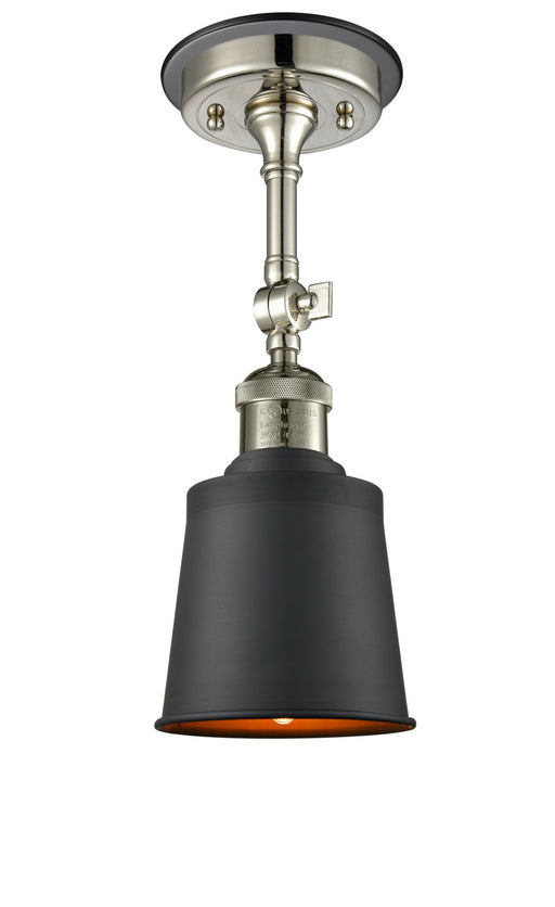 Innovations - 201FBP-PNBK-M9-BK - One Light Semi-Flush Mount - Franklin Restoration - Polished Nickel