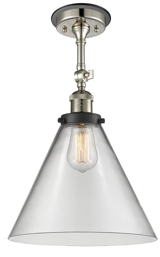 Innovations - 201FBP-PNBK-G42-L - One Light Semi-Flush Mount - Franklin Restoration - Polished Nickel