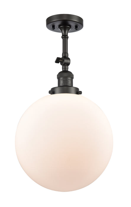 Innovations - 201F-OB-G201-12 - One Light Semi-Flush Mount - Franklin Restoration - Oil Rubbed Bronze