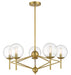 Minka-Lavery - 2795-695 - Five Light Pendant - Auresa - Soft Brass