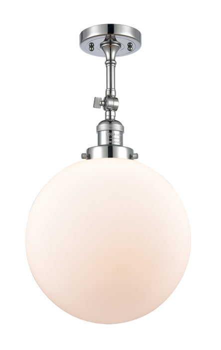 Innovations - 201F-PC-G201-12 - One Light Semi-Flush Mount - Franklin Restoration - Polished Chrome